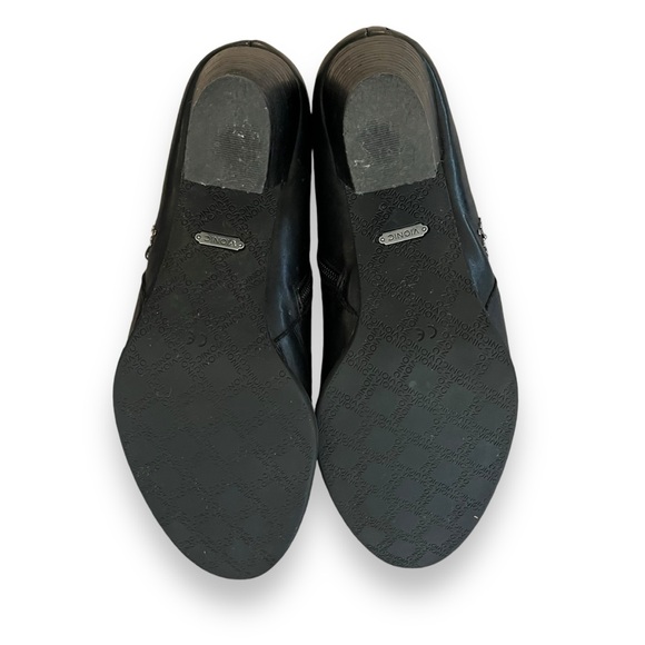 Vionic Georgia Black Smooth Leather Silver Studded Ankle Bootie Boot Shoe 9 - Picture 9 of 11